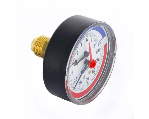 Термоманометр аксиальный F+R818 WATTS Ind 10 бар 120°C 1/2"