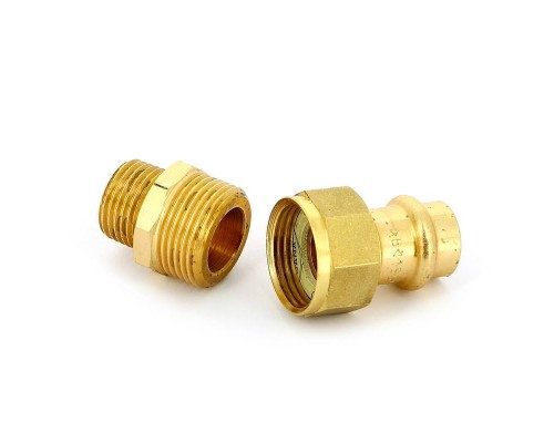 Муфта пресс-Н IBP 15 х 1/2" с разъемным соединением бронза Муфта пресс-Н IBP 15 х 1/2" с разъемным соединением бронза
