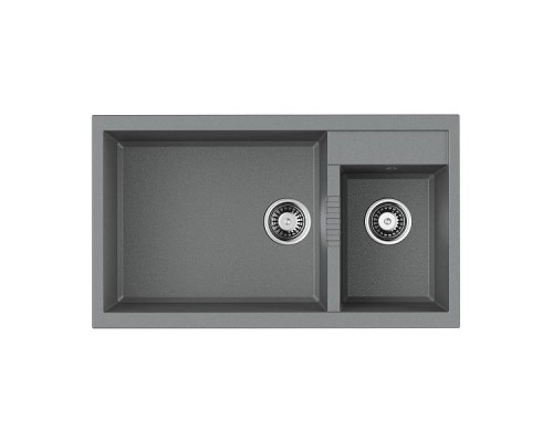 Omoikiri Tedori 86-2-LB-GR Кухонная мойка Tetogranit 86x50 см, цвет: leningrad grey 4993573