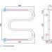 Сунержа М-образный Полотенцесушитель водяной 60x60h, цвет: без покрытия 00-0008-6060