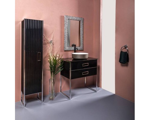 Boheme Monaco Шкаф-пенал напольный 35х30х170h см, цвет: black 868-BCR-R