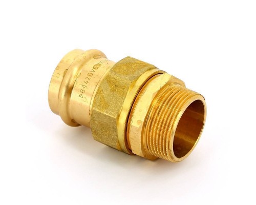 Муфта пресс-Н IBP 42 х 1 1/2" с разъемным соединением бронза Муфта пресс-Н IBP 42 х 1 1/2" с разъемным соединением бронза