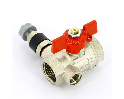 Кран шаровой ВВ с дренажным вентилем UNI-FITT 1/2" заглушка 1/4" бабочка Кран шаровой ВВ с дренажным вентилем UNI-FITT 1/2" заглушка 1/4" бабочка