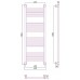 Сунержа Богема Полотенцесушитель водяной 40x120h, цвет: матовый белый 30-0220-1240