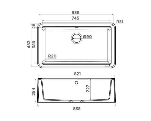 Omoikiri Tarento 83-WH Кухонная мойка Tetogranit 83,8x48,3 см, цвет: белый 4993177