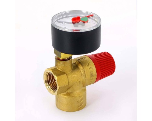 Клапан предохранительный ВВ SVM с манометром WATTS Ind 1/2"х3/4" 3 бар