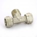 Тройник обжим-Н никелированный TIEMME 16х1/2"х16