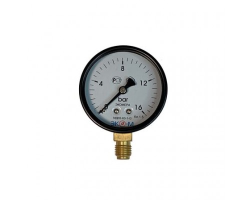 Манометр рад МД02 0-0,6МПа(0-6бар)Дк63 G1/4" ст ЭКОМЕРА