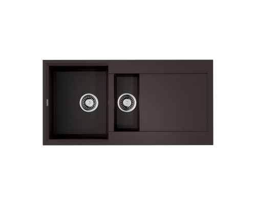Omoikiri Sakaime 100-2 ES Кухонная мойка из Tetogranit, крыло справа, 100x20 см, цвет: espresso 4997219