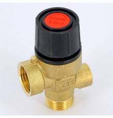 Клапан предохранительный НВ с отверстием для манометра 1/4" EMMETI 1/2" 3 бар