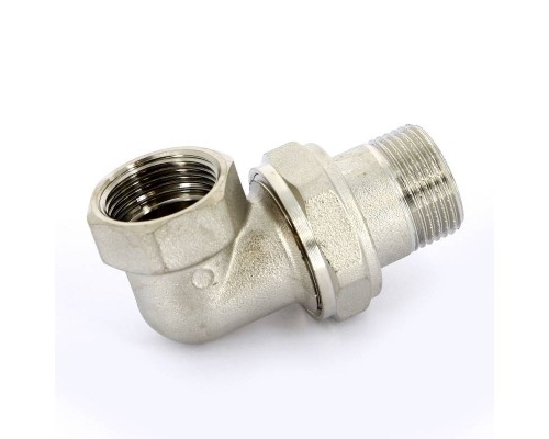 Разъемное соединение НВ никелированное с прокладкой O-ring UNI-FITT 3/4" угловое Разъемное соединение НВ никелированное с прокладкой O-ring UNI-FITT 3/4" угловое