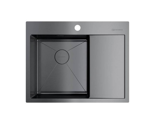 Omoikiri Akisame 65-L-GM Кухонная мойка нерж. сталь 65x51 см, цвет: вороненая сталь 4973097