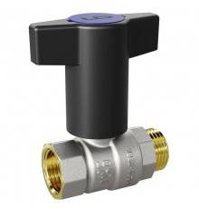 Кран Pride LD НВ 3/4" Pride с пластиковой T-ручкой синяя вставка полный проход
