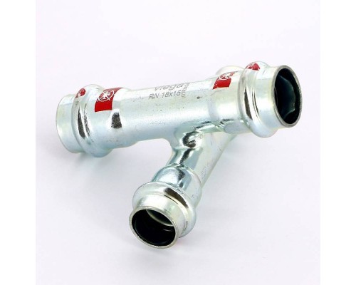 Крестовина пайка VIEGA 18х15 нелигир. сталь Prestabo SC-Contur с уплотнит. элементом