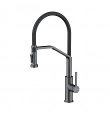Omoikiri Makkari 2 Plus-SB-GM-BL Смеситель для кухни с выдв. изл. и подкл. фил., вор. ст./ч. 4994497