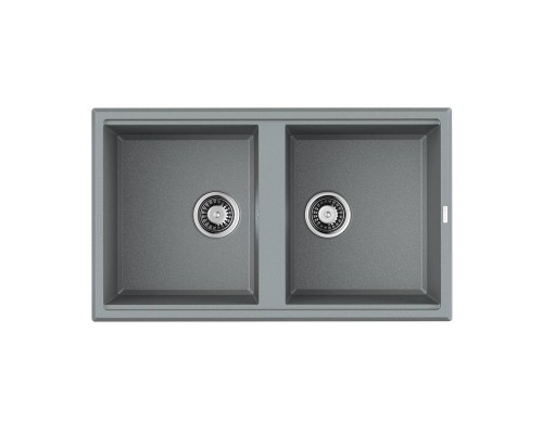 Omoikiri Tedori 86-2-GR Кухонная мойка Tetogranit 86x51 см, цвет: leningrad grey 4993572