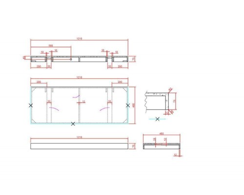 Armadi Art Flat Столешница 121х46х7h см, цвет: белый 869-120-CLCT Armadi Art Flat Столешница 121х46х7h см, цвет: белый 869-120-CLCT