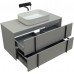 Allen Brau Reality Тумба под раковину 100x46,2x50h см, цвет: платина 1.32007.PGM