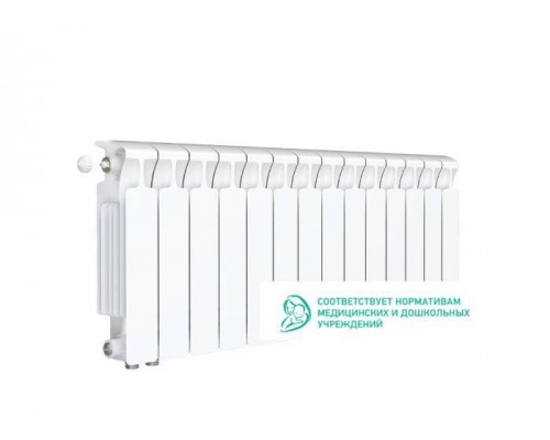 Rifar Monolit Ventil 350 14 секций, нижнее левое подключение (белый) Rifar Monolit Ventil 350 14 секций, нижнее левое подключение (белый)