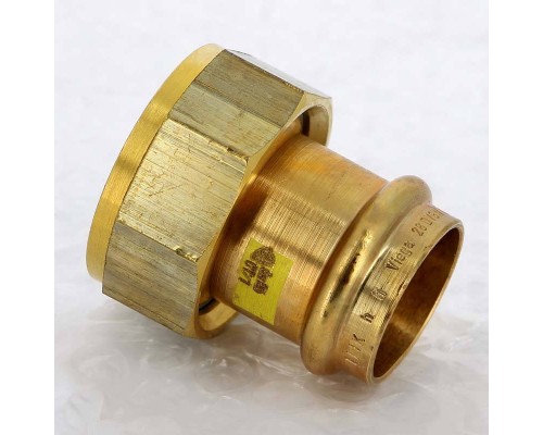 Муфта пресс-В с накидной гайкой плоская прокладка бронза Profipress G VIEGA 28х1"1/4