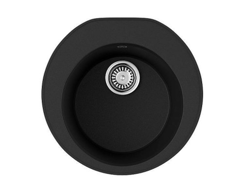 Omoikiri Miya 50-R-BL Кухонная мойка Tetogranit 50,5x49 см, цвет: черный 4993502