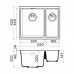 Omoikiri Kata 55-2-U-GR Кухонная мойка Artgranit 55x42 см, цвет: leningrad grey 4993390