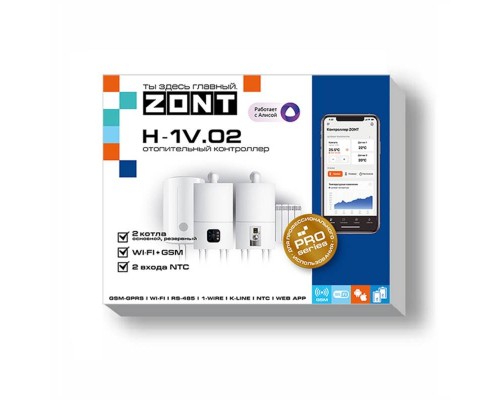 Контроллер TVP Electronics отопительный GSM/Wi-Fi ZONT H-1V.02