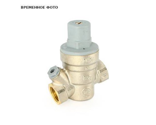 Редуктор давления Uni-Fitt мембранный 1/2" В 1-6 бар PN16 с отверстием под радиальный манометр 1/4" никелированный