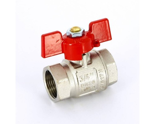 Кран шаровой ВВ 3/4" UNI-FITT полнопроходной бабочка ETALON Кран шаровой ВВ 3/4" UNI-FITT полнопроходной бабочка ETALON