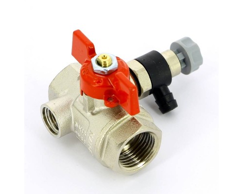 Кран шаровой ВВ с дренажным вентилем UNI-FITT 1/2" заглушка 1/4" бабочка Кран шаровой ВВ с дренажным вентилем UNI-FITT 1/2" заглушка 1/4" бабочка