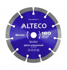 Диск ALTECO алмазный по бетону 180х22.23
