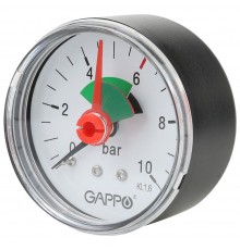 Манометр Gappo аксиальный с указателем предела 1/4" x 6 бар