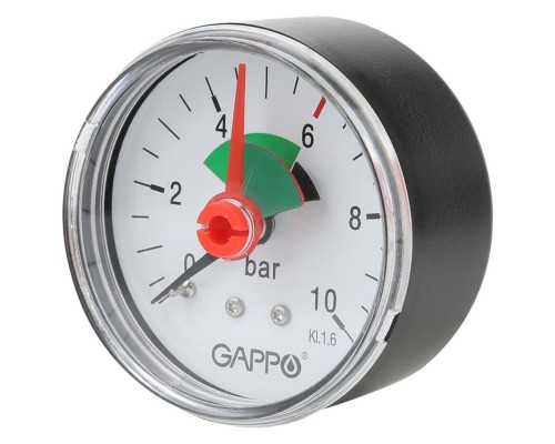Манометр Gappo аксиальный с указателем предела 1/4" x 6 бар