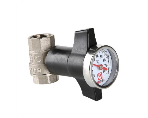 Кран шаровый с термометром ВВ внутренняя резьба 3/4" (Valtec VT.808)