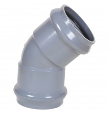 Отвод напорный двухраструбный НПВХ 160*45гр. мм ХЕМКОР