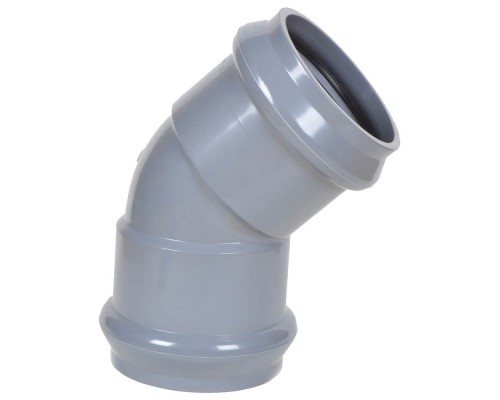 Отвод напорный двухраструбный НПВХ 160*45гр. мм ХЕМКОР