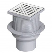 Трап с верт. сливом 110 мм нерж. решетка 100*100 мм регул., комб. затвор VALFEX (VF.031.110K.100.01)