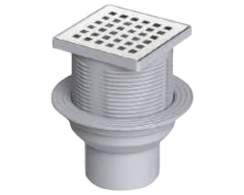 Трап с верт. сливом 110 мм нерж. решетка 100*100 мм регул., комб. затвор VALFEX (VF.031.110K.100.01)