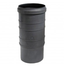 Патрубок компенсационный канализационный ПП 50 мм утроенный с раструбом серый Синикон Стандарт