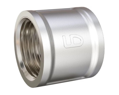 Муфта прямая LD DN15 внутренняя резьба, латунь