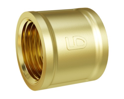 Муфта прямая LD DN20 внутренняя резьба, латунь