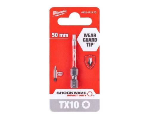 Бита Milwaukee TX10 50мм SHOCKWAVE Бита Milwaukee TX10 50мм SHOCKWAVE