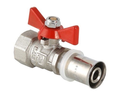 Кран шаровый под пресс ВР внутренняя резьба 16*1/2" (Valtec VT.242) уп 12 шт