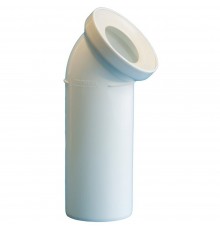 Присоединение к унитазу канализационное110*45гр.С мм ПОЛИТЭК белое (уп.30 шт)