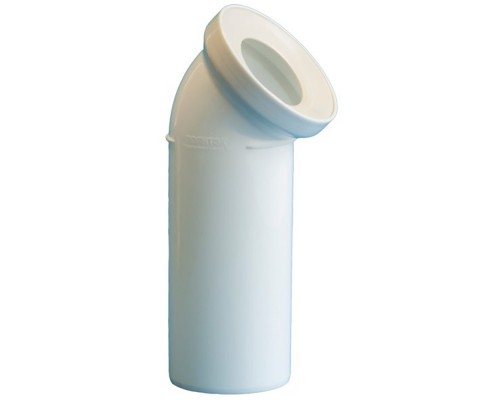 Присоединение к унитазу канализационное110*45гр.С мм ПОЛИТЭК белое (уп.30 шт)