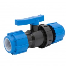Шаровый кран ПНД компрессионный 50*50 мм (ТПК-АКВА)