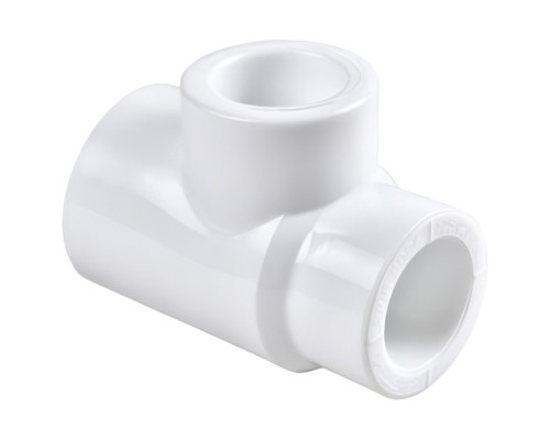 Тройник переходной полипропиленовый PPRC 63х40х63, РВК, белый