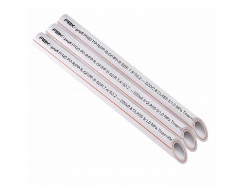 Труба полипропиленовая PPRC PN20 / 32 *4,4 (SDR 7.4) РВК, армированная стекловолокном, белая