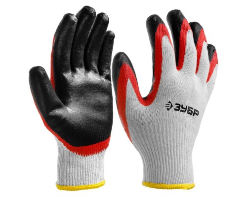 Перчатки трикотажные с двойным латексным покрытием ЗУБР