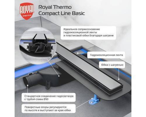 Лоток душевой Royal Thermo с сухим затвором Compact Line Basic 900 Лоток душевой Royal Thermo с сухим затвором Compact Line Basic 900